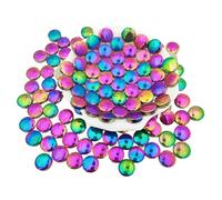 500g Round Ceramics Mosaic Tiles,120PCS DIY Making Creative Ceramic Mosaic Tiles for DIY Craft Plates Flowerpots Vases Cups Mosaic Making Supplies (2CM Rainbow Round)