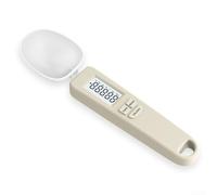 500g Scale with Integrated Measuring Spoon, 0.1g Accuracy, ABS Material, Multi-Unit Conversion for Cooking(White)