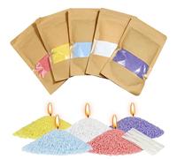 500g Scented Pearled Candle Sand with Wicks,Sand Wax Granules, Refillable Pearl Candles Sands with 20Pcs Wicks, Long Lasting Pearl Powder Snow Wax for DIY Making Birthday Weddings (Mix Scented)