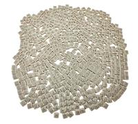 500g Square Ceramic Mosaic Tiles, 500PCS 1 * 1CM Handmade Making Creative Micro Mosaic Pieces for Lovers DIY Mosaic Projects and Home Decorations (Grey)
