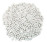 500g Square Ceramic Mosaic Tiles, 500PCS 1 * 1CM Handmade Making Creative Micro Mosaic Pieces for Lovers DIY Mosaic Projects and Home Decorations (White)