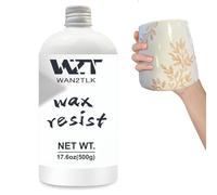 500g Wax Resist for Pottery Glaze, Tracing Patterns on Pottery with Wax Resist, After Firing at High Temperatures, The Wax Seal Will Melt Away to Reveal a Pattern in The Original Color of The Pottery