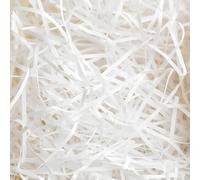 500g White Fine Shredded Paper Filler - Eco-Friendly Kraft Packaging Material for Gift Boxes, Hampers & Shipping | Decorative & Protective Crinkle Cut Paper for All Occasions