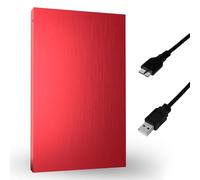 500GB External Hard Drive USB 3.0, Portable 2.5-Inch External HDD Backup Storage for Laptop, PC, Mac, Gaming Console (PS3/PS4) - Red