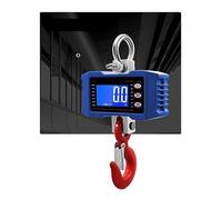 500Kg/1000Kg Digital Hanging Scale Crane Scale Portable Heavy Duty Crane Scale LCD Backlight Industrial Hook Scales Unit Change(LCD 1000KG Blue)