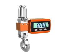 500Kg/300Kg Digital Hanging Scale Portable Crane Scale Heavy Duty Crane Scale LCD Backlight Industrial Hook Scales Unit Change(300kg Orange)