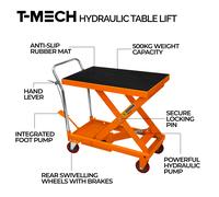 500kg Hydraulic Table Lift Scissor Raising Platform Mobile Cart Portable Trolley