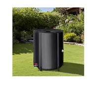 500L Black PVC Rainwater Collection Barrel Portable Garden Water Storage Tank Perfect for Outdoor Lawn & Garden Irrigation System
