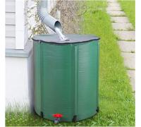 500L Foldable Rainwater Tank | Portable Water Collect Barrel with Faucet & Overflow Valve | Perfect for Garden Irrigat & Rainwater Harvesting Soluts