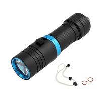 500LM Diving Torch with Magnetic Slider Switch, IPX8 Waterproof-Black | 200m beam distance, Aluminium alloy body, magnetic slide dimming, battery not included, lightweight, outdoor & Underwater Use
