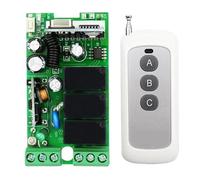 500m 3CH Wireless Rf Remote Control Switch Relay Output Radio Receiver & Controller Garage Door Opene Stable Signal, Rapid Response(SET-1)