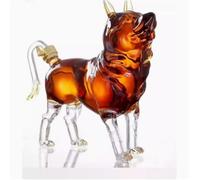 500ML/1000ML Glass Puppy Whiskey Decanter, Lead-Free Animal Wine Bottle, Handmade Liquor Gift(1000ml)