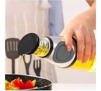 500ML/17oz Olive Oil Dispenser Bottle Measuring Oil Pourer Dispensing Bottle Drip-Free Spouts Refillable Vegetable Oil Vinegar with Measuring Scale Pump Clear Glass Oil Bottle for Kitchen Cooking