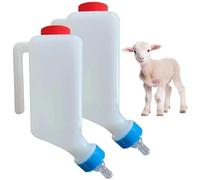 500ml/800ml Hanging Nursing Bottle for Lambs,Goat Bottles for Feeding Baby Goats - Specialized Animal Feeding Bottle with Soft Nipple (2pcs-500ml)