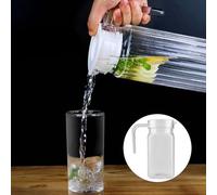 500ml Acrylic Transparent Juice Bottle Striped Water Ice Cold Juice Jug with Lid for Bar Home Small Water Pitcher 1 Quart Plastic with Lid Clear and Spout 1l Milk Jug 500ml