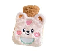 500ml Adorable Bear-Shaped Plush Hot Water Bottle, Soft & Easy-to-Carry for Winter Warming, Pain Relief, Period Cramps & Hot/Cold Compress