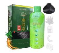 500ml Brimless Shampoo, Herbal Bubble Gray Hair Dye Shampoo, Natural Herbal Extract for White Hair Color Bubble Dye, Natural Argan Oil Extract Hair Dye Shampo,Color Dye Shampoo for Women Men (Black)
