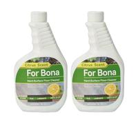 500ml Citrus Scent, Hard-Surface Floor Cleaner. Compatible For Bona Hardwood Floor Premium Spray Mop. Multi-Surface Floor Premium Microfiber Mop(2PCS 1000ML)