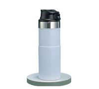 500ml Classic Trigger Action Travel Coffee Mug, 16OZ Double Wall Cup Insulated Sports Portable Bottle(White)