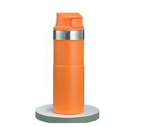 500ml Classic Trigger Action Travel Coffee Mug, 16OZ Double Wall Cup Insulated Sports Portable Bottle(Orange)