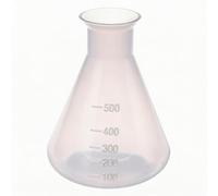 500ml Clear Plastic Conical Flask Laboratory Grade for Lab Experiment Liquid Storage and Mixing