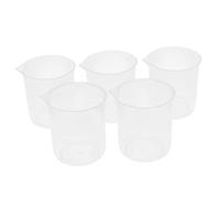 500Ml Clear Plastic Measuring Cup Set 5 Pieces - Lab Graduated Beaker For Kitchen Resin Liquid Oil, Disposable Mixing Cup For Epoxy - Durable 100%