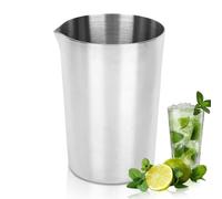 500ml Cocktail Mixing Glass, 4.6inch Mixing Tin Stainless Steel Cocktail Shaker Jug Stirrers Boston Shaker Mixing Tin Metal Pitcher for Cocktails