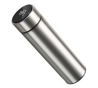 500ML Coffee Cups Travel Mugs with Temperature Display, Stainless Steel Vacuum Insulated Water Bottle with Inner Tea Strainer, Portable Travel Cup, 12-Hour Thermal Insulation 500ml Silver