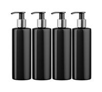 500ml Dispenser Pump Bottle Black PET Plastic Bottle Black/White Lotion Pump Mrs Hinch Customisable DIY Refillable Bathroom Hand Lotion Soap Bottle (4)