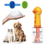 500ml Dog Shampoo Dispenser with Brush, Auto-Mix Duck Foam Sprayer