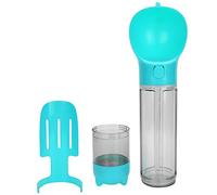 500ml Dog Water Bottle with Integrated Cup and Shovel, Pet Drinking Feeder for Outdoor Walks, Leakproof 2.4L Large Capacity Design with Garbage Bag Holder, BPA - Free ABS (Blue)