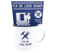 500ml Enamel Mug Gift Set - Fix Up, Look Sharp