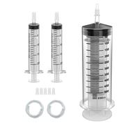 500ML Extra Large Syringe and 2 Pack 20ML Plastic Syringes, Individually Wrap Sealing Cap&soft Tube for Science Labs Measuring Watering Glue Applicat
