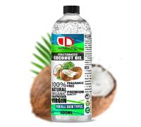 500ml | Fractionated Coconut Oil, 100% Pure Natural Carrier Oil for Skin, Hair, Lip Gloss, DIY Beauty Recipes, Aromatherapy, Massage, Cuticules - MCT Oil - Cruelty Free, Vegan (500ml)