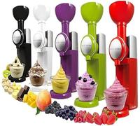 500ml Home Soft Serve Ice Cream Maker, Automatic Frozen Dessert Machine for Yogurt, Sorbet & Fruit Ice Cream, One-Button Operation (White)