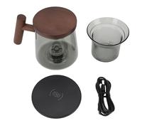 500ml Hydrogen Teapot, Proton Membrane Anode Coating, Water Separation Glass Teapot - Efficient Hydrogen Production 6000-8000ppb, Easy to Clean, Comfortable Wooden Handle