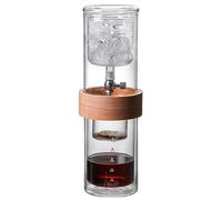 500ml Ice Cold Brew Dripper Coffee Maker, Cold Drip Coffee Cold Brew Drip Tower with Flow Rate Regulating Valve, High Borosilicate Glass Filter Press Drip Pot for Coffee Shop, Home