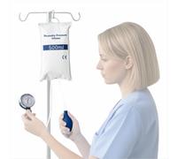 500ml IV Pressure Infusion Bag with Gauge & Pump, Emergency IV Fluid Pressure Cuff for EMT, Trauma, First Aid, 1 Pc