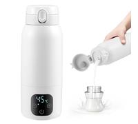500ml Large Capacity Baby Bottle Warmer for Travel, Baby Milk Warmer for Fast Heating Breastmilk Formula Water, Temperature Maximum heating up to 70°C, Milk Warmer On-The-Go Temperature Control