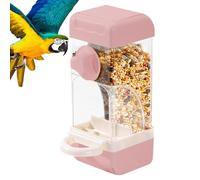 500ml Magnetic Bird Feeder - Automatic Seed Holder, Cage Food Dispenser, Transparent Grain Box with Rest Perch, Parrot Feeding Station with Easy Refill, Outdoor Home for Canary Cockatiel Finch