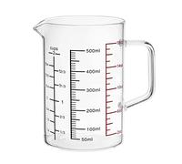 500ML Measuring Jug Glass Measuring Jug Glass Measuring Cups ML Measuring Cup with Handle 3 Scales(Oz, Cup, Ml)