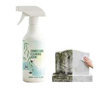 500ml Memorial Plaque & Monument Cleaning Spray, Grave Stone Cleaner, D2 Biological Solution Headstone Cleaner Gravestone Cleaning Kit for Cemetery Memorial Plaque, Granite and Marble Cleaners