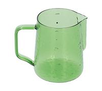 500ml Milk Frothing Pitcher Multipurpose Borosilicate Glass Milk Jug for Coffee Milk Beverage Handcrafted Barista Grade Latte Art Tool for Home Cafes Espresso Cappuccino Lovers (Green)