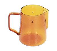 500ml Milk Frothing Pitcher Multipurpose Borosilicate Glass Milk Jug for Coffee Milk Beverage Handcrafted Barista Grade Latte Art Tool for Home Cafes Espresso Cappuccino Lovers (Brown)