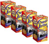 500ml Oven Brite Cleaner Set, Oven Cleaning Liquid with Cleaning Tools for Ovens, Racks and Grill Pans (4 x 500ml)