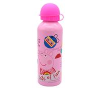 500ml Peppa Pig Drinking Bottle, Children's Bottle with Leak-Proof Lid, Lightweight Kids Water Bottle Non-Spill BPA Free Made of Aluminium, Ideal for School Nursery Sports Picnic 3+ Years | 21cm