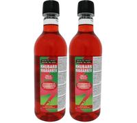 500ml Rhubarb Diluting Concentrate - Makes 16.5Litres of Still Drinks - Sugar-Free & Highly Concentrated - Easy 1:32 Mixing Ratio - Refreshing Rhubarb Flavor Squash Syrup for Drinks (Pack of 2)