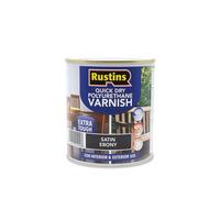 (500ml) Rustins Quick Dry Polyurethane Varnish Extra Tough Satin Ebony