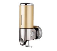 500ML Shampoo Soap Liquid Dispenser Single/Double/Triple Wall Mounted Square Manual Shower Shampoo Liquid Dispenser Container(White Single)