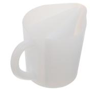 500ml Silicone Tri Split Pour Cup with Handle for Acrylics | Triple Channel Divider, No Drip Spout, Reusable White Design, Precise Controlled Pours for Studio Artists